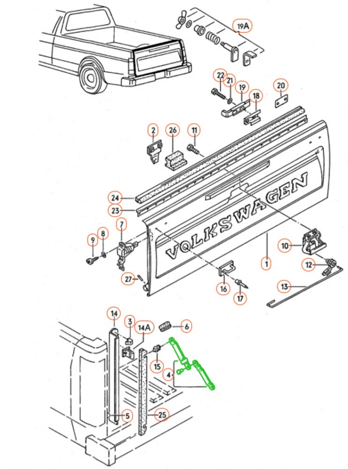 Vw caddy pickup deals parts